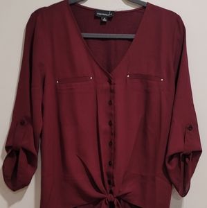 Fortune & Ivy Burgundy Top